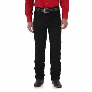 Men’s cowboy cut wrangler black denim jeans size 40X34 NEW